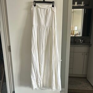 Wayf White Maxi Dress Pleated A-Line Resort